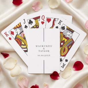 Wedding Personalised Name and Date Playing Cards