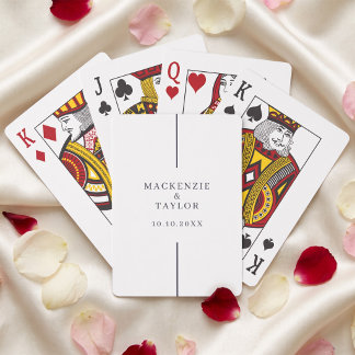 Wedding Personalised Name and Date Playing Cards