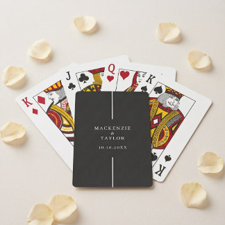 Wedding Personalised Name and Date Playing Cards