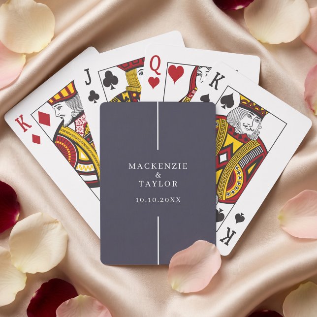 Wedding Personalised Name and Date Playing Cards (Wedding Day Newly Wed Personalized Names and Date Playing Cards by Ricaso. Wedding reception favors)