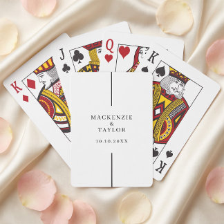 Wedding Personalised Name and Date Playing Cards