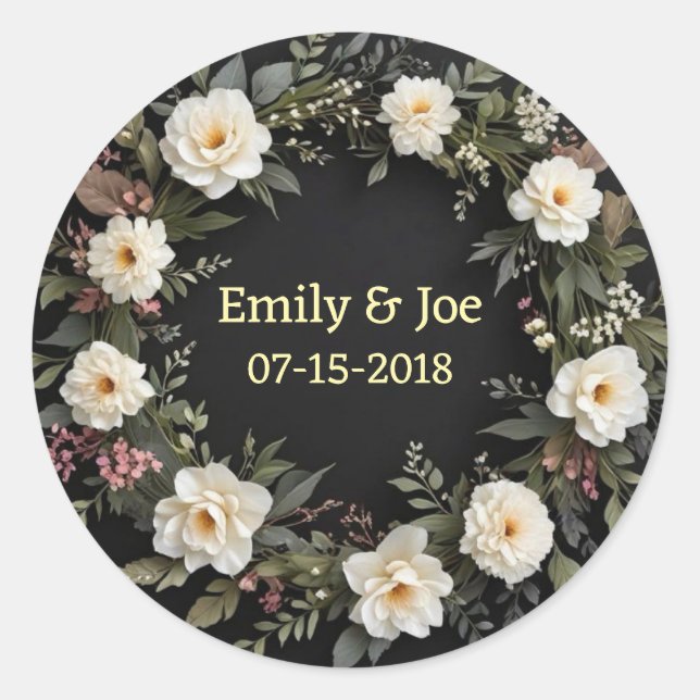 Wedding personalised stickers (Front)