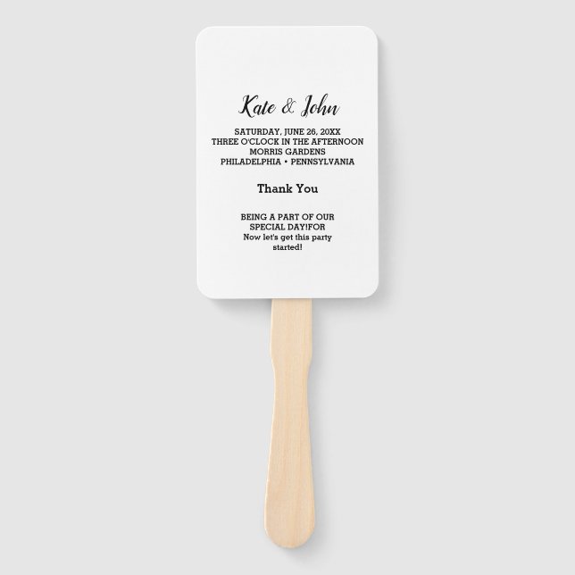 WEDDING PERSONALIZED ABSTRACT TEXTURE STYLE  HAND  HAND FAN (Front)