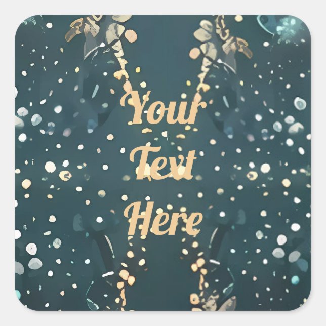 Wedding personalized Confetti Square Sticker (Front)