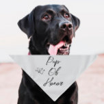 Wedding Pet Bandanna | Pup Of Honour | Grey<br><div class="desc">Small or large,  this pet bandanna can be used for dogs or cats. Minimal,  modern,  and customisable with your pet's name. 
A staple for all you dog or cat mum's looking to include your fur child in your special day!
All text is customisable ↣ just click the ‘Personalise’ button.</div>