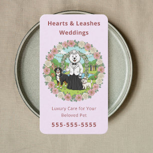 Wedding Pet Services Wedding Pet Attendant Elegant Business Card