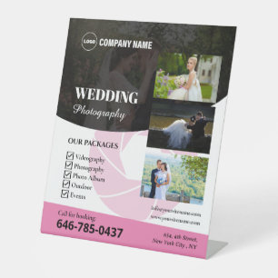 Wedding Phography Pedestal Sign