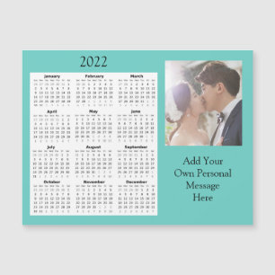 Wedding Photo 2022 Mini Calendar  Magnetic Invitat Invitation