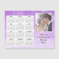 Wedding Photo 2022 Mini Calendar  Magnetic Invitat