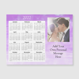 Wedding Photo 2022 Mini Calendar  Magnetic Invitat Magnetic Invitation