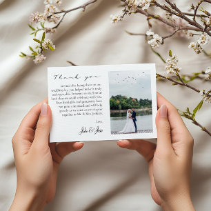 Wedding photo and memories QR code Thank You Card