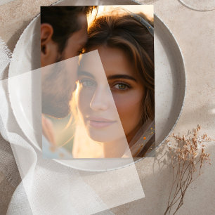 Wedding Photo Background Card For Vellum