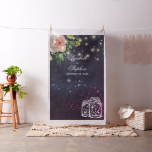 Wedding Photo Booth Backdrop Chic Floral Mason Jar
