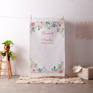 Wedding Photo Booth Backdrop Floral String Lights