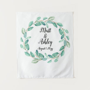 Wedding Photo Booth Backdrop Rustic Greenery Prop Tapestry