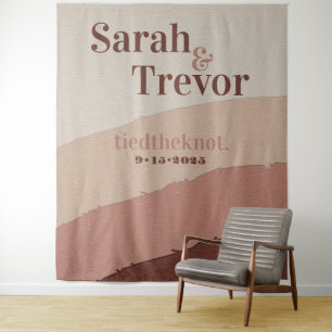 Wedding Photo Booth Prop Retro Funky Earth Tones T Tapestry