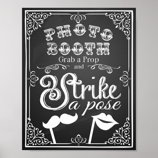 Wedding photo booth sign chalkboard (Front)