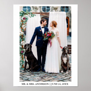 Wedding Photo Bride and Groom Poster