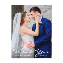 Wedding Photo Bride and Groom Thank You