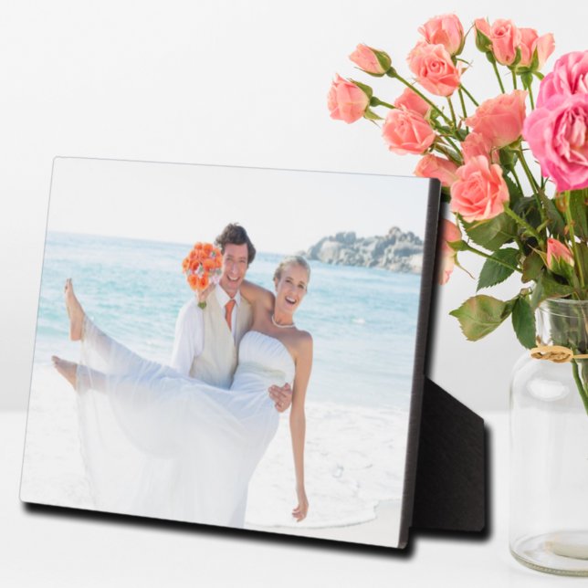 Wedding Photo Built-In Easel Tabletop Plaque (Creator Uploaded)