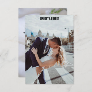 wedding photo card