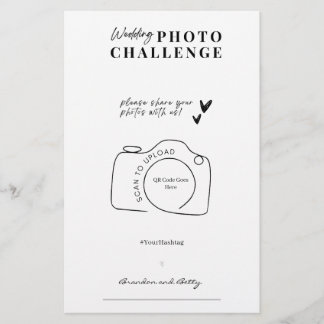 Wedding Photo Challenge, I Spy Wedding Game Flyer
