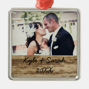 Wedding Photo Christmas Ornament