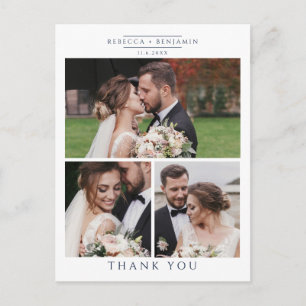 Wedding Photo Collage Thank You Postcard
