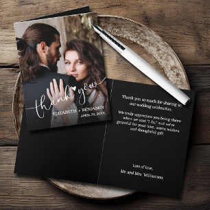 Wedding Photo Folded Thank You Note Card