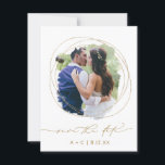Wedding Photo Geometric Greenery Watercolor Save The Date<br><div class="desc">Geometric Greenery Save-the-Date Cards: Your guests will be amazed when they open your beautiful save-the-date card & it will give them a sense of the style of your upcoming wedding! This matches our Geometric Greenery Collection, but we actually left off the greenery on this one so it doesn't overtake your...</div>