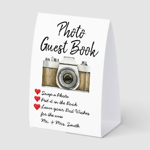 Wedding Photo Guest Book Reception Chic Guestbook