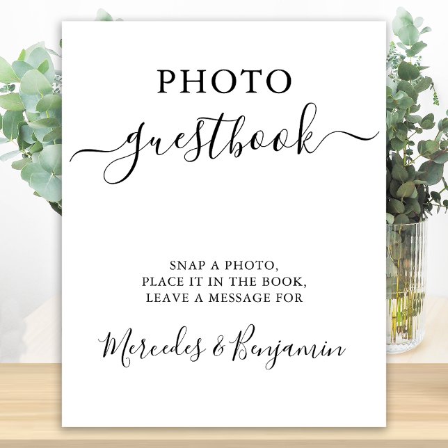 Wedding Photo Guest Book Sign Modern Calligraphy (Creator Uploaded)