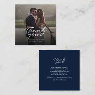 Wedding Photo Hand-Lettered Thank You Card