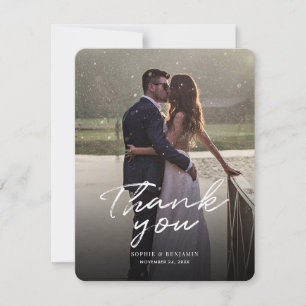Wedding Photo Handwritten Thank You Card