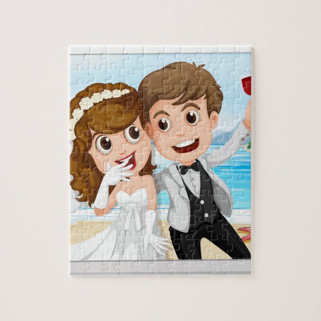 Wedding photo jigsaw puzzle (Vertical)