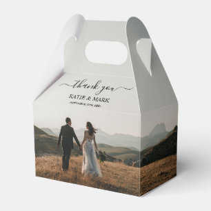 Wedding Photo Memory Love Script Thank You Favour Box