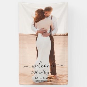 Wedding Photo Memory Love Script Wedding Banner