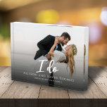 Wedding Photo Minimalist Couple Simple I Do<br><div class="desc">This design features a simple photo picture couple wedding I Do, clean minimalist modern custom names, a contemporary basic plain simplistic, modern block script font, whimsical typography style design, couple picture custom customised, a minimal basic married couple picture, a simplistic elegance gift keepsake, a stylish trendy add your photo, a...</div>