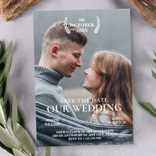 Wedding photo movie poster Modern minimalist Save The Date