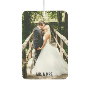 Wedding Photo Mr. and Mrs. Car Air Freshener