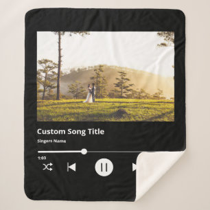 Wedding Photo Music Blanket With Song Personalised