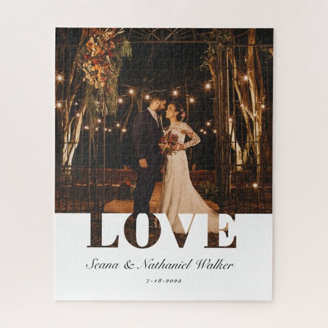 Wedding Photo Newlyweds Keepsake Jigsaw Puzzle (Vertical)