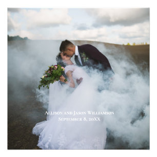 Wedding Photo Personalised Keepsake Names Date  Print