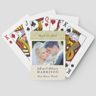 Wedding Photo Personalised Playing Cards
