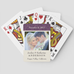 Wedding Photo Personalized Playing Cards