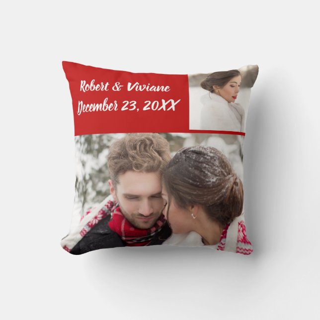 Wedding Photo Pillow easily personalised (Front)