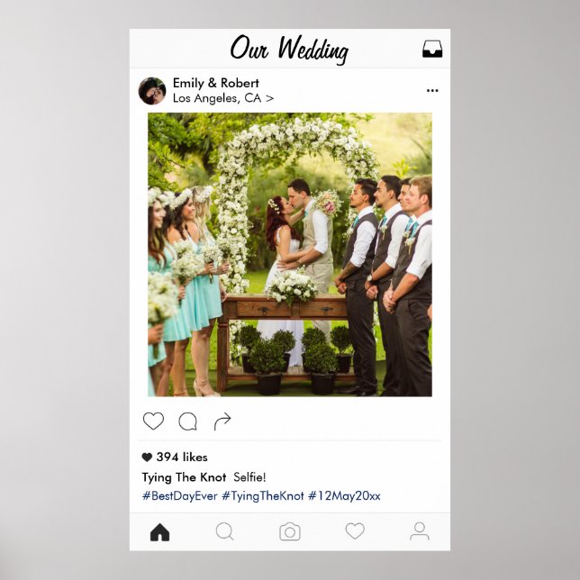 Wedding Photo Poster Social Media Style (Front)