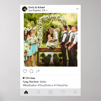 Wedding Photo Poster Social Media Style