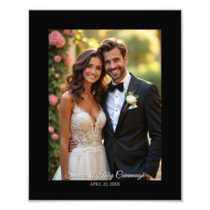 Wedding Photo Print Black Border