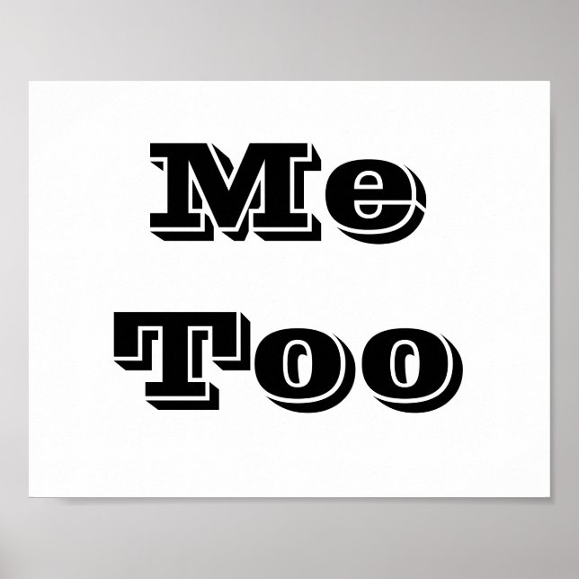 Wedding photo prop sign "Me Too" (Front)